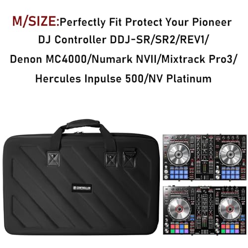 Image of Hard Case Compatible with Pioneer DJ Controller DDJ-SR /SR2 /REV1 /Denon MC4000 /Numark NVII /Mixtrack Pro3 /Hercules Inpulse 500 /NV Platinum Protective Carrying Storage Bag