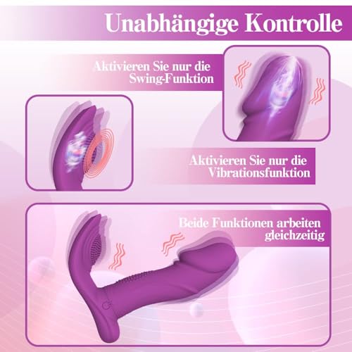 Sex Spielzeug für die Frau Paare Extrem, Dildo Vibratoren Vibration für Frauen Leise Sextoys Vibratorstarb Frauen 3x7 Modi Swing-Stoßfunktion Tragbar Vibrator Erotik Sexspielzeug – Bild 5