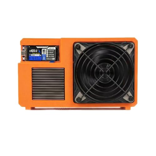 NerdQX 8T Bitcoin Solo Miner with Color Display - 4 ASIC BM1370 Chips, 8T Hash Rate, Home Mining Kit, Plug-and-Play WiFi, Real-Time Data Screen, Crypto Desk Gadget for Bitcoin Enthusiasts (Orange)