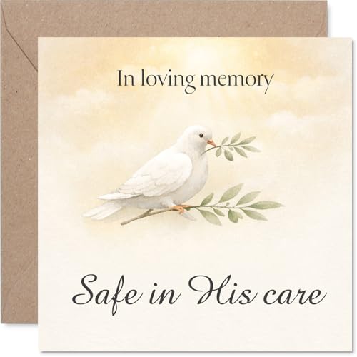Carte de sympathie - En mémoire - Colombe aquarelle