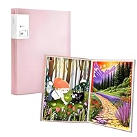 A3 Diamond Painting Bilder Album, Diamond Painting Mappe, Sichtbuch in kunstmappe für Aufbewahrung Diamant Malerei Bilder, Sammelmappe mit 30 Taschen für Diamant Bilder von 30 x 40 cm oder Kleiner