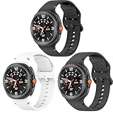 Cinturino in silicone compatibile con Samsung Galaxy Watch 8 Classic, confezione da 3 cinturini sportivi in morbido silicone, regolabili, per donne e uomini, Misura unica, Silicone
