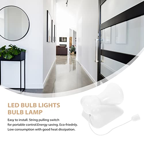 Popetpop Led Pull Cord Light Bulb, Closet Lights Battery Operated Chain Pull Light Fixture Led Lamp Lights For Closet Wall Mount Light Adhesive Camping Light Bulb Wall Mount Bulb Light #TOP1