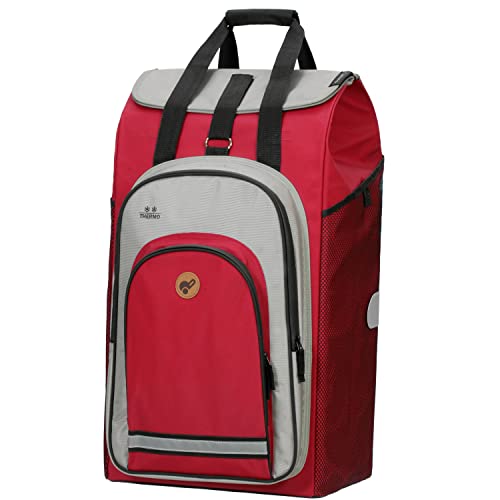 Andersen Shopper Royal mit kugelgelagertem Luftrad 29 cm und 60 Liter Einkaufstasche Hydro rot mit Kühlfach – Bild 3