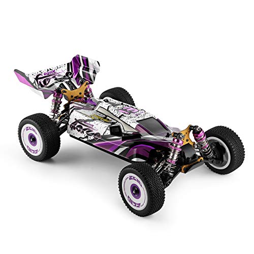 Goolsky Wltoys 124019 Voiture de Course à Grande Vitesse 60 km / h 1/12 2.4 GHz Voiture RC Voiture de dérive Tout-Terrain RTR 4WD avec châssis en Alliage d'aluminium engrenage en Alliage de Zinc