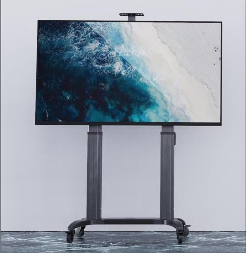 Image of BIG VUE TV Cart, Stand for LCD LED 4K Flat Screen TVs for Bedroom, Living Room, Studio Classic Design, Home Decor (Trolley, 32-100 Inch Motorized)