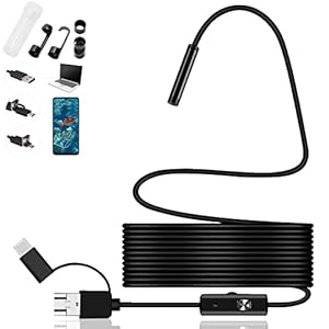 VAYALT 18ft Endoscoop 8mm True Megapixels HD borescope Zoomable Neem foto Video Inspectie Camera met verlichting USB…