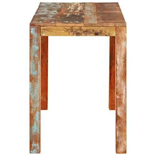 Table à manger en bois massif recyclé de 110x55x76 cm - 5