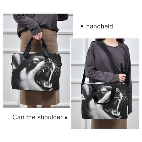 Bolso para portátil con estampado de perro enfadado miniatura 2