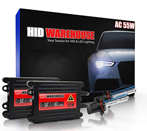 HID-Warehouse 55W AC Xenon HID Lights with Premium Slim AC Ballast - 9005 8000K - 8K Medium Blue - 2 Year Warranty