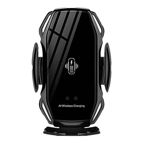 Teksome Coche inalámbrico con sujeción automática, Soporte para Celular con Chip Control Temperatura, Soporte para teléfono Coche con ventilación Aire Carga inalámbrica