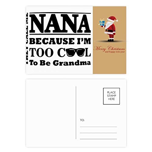 Cartes postales pour grand-mère pour accompagner vos cadeaux avec Best Wishes Père Noël