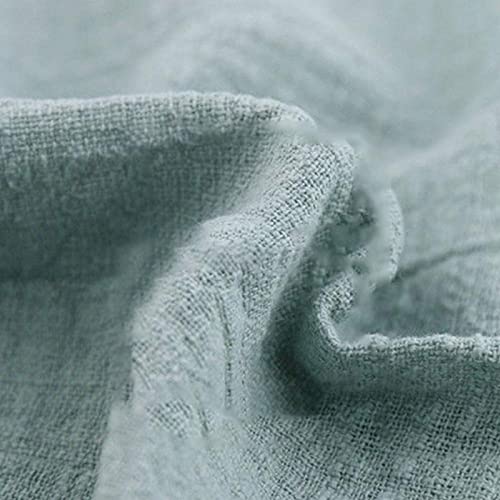 Hahhhha 130 x 100 cm Patchwork für den Sommer, Stoff, Leinenstoff, dünn, DIY-Kleidung, natürlich (hellgrün) Cover