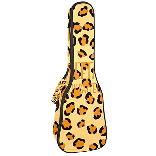 Housse de transport pour ukulélé – Imprimé léopard – Pour concert soprano ténor – 58,4 cm – Épaisseur : 10 mm - Les Beatles, Paul McCartney, John Lennon, RIngo Starr, George Harrison Housse de transport pour ukulélé - Imprimé léopard - Pour concert soprano ténor - 58,4 cm - Épaisseur : 10 mm