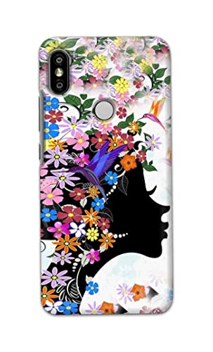 Image of Printed Hard Back Cover Case for Mi Redmi Y2 Back Cover (Floral Hairstyle Girl) -1803