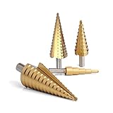 Riceverete: n 4 frese coniche delle seguenti misure: Da 4 a 12 mm; Da 4 a 20 mm; Da 4 a 32 mm; Da 4 a 39 mm.
