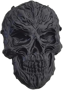 1pc 3D Metal Skull Emblem Devil Ghost Sketelon Car Emblem 3D Badge Decoration Sticker Logo Fit for Car Motorcycle SUV Trunk 1pc Black