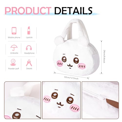 Bolso de hombro de peluche cute para mujer miniatura 4