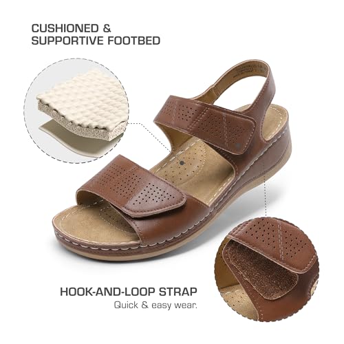 Image of DREAM PAIRS Women's Comfortable Dressy Flats Sandals Open Toe One Band Casual Walking Sandals for Summer