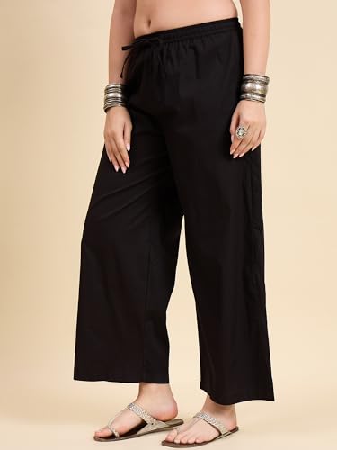 Image of Nermosa Women's Loose Cotton Relaxed Fit Palazzo