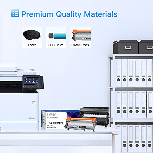 Lxtek LX_LINE_2_TN450 DR420 Compatible Toner Cartridge & Drum Unit Replacements For Brother Tn450 Tn-450 Dr420 Dr-420 To Use With Fax-2940 Fax-2840 Mfc-7240 Hl-2270Dw Printer thumb #5