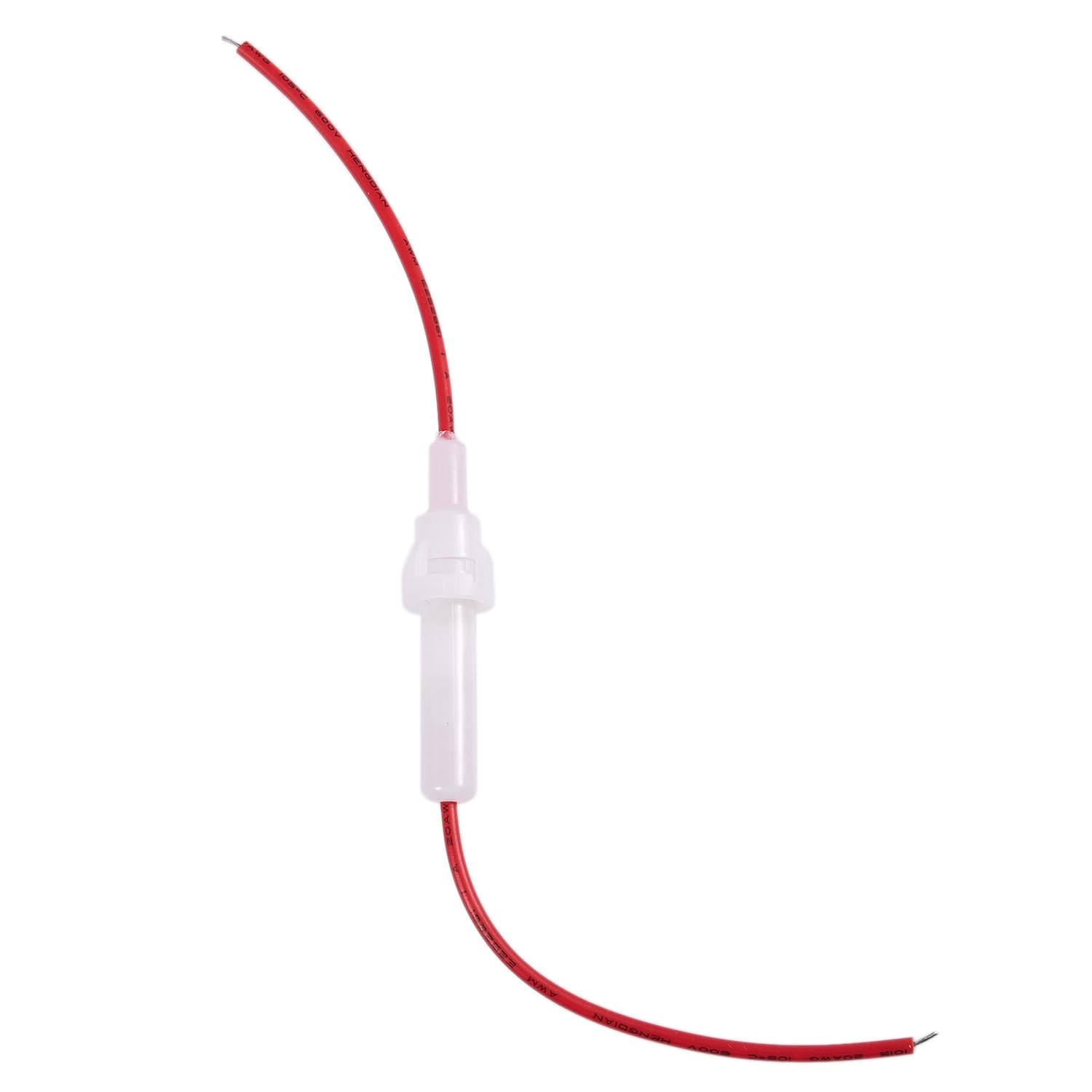 Wiring Connecting Terminals - Red Wire White Screw Type Cap Inline 6mm x 30mm Tube Fuse Holder 5Pcs - (Style: A)