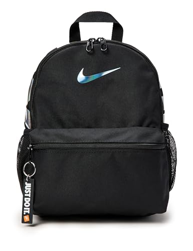 Nike Kid's Brasilia JDI Mini Backpack (11L), Black/Black/Holo, MISC