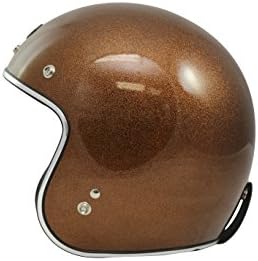 TORC - T50 RBSF M (T50 Route 66) 3/4 Helmet with Super Flake Speciality Paint (Root Beer Brown, Medium)