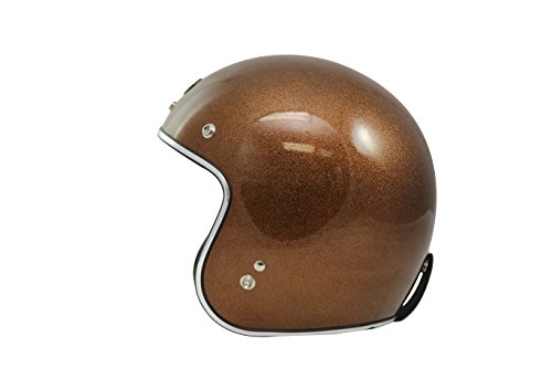 Torc - T50 Rbsf M (T50 Route 66) 3/4 Helmet With Super Flake Speciality Paint (Root Beer Brown, Medium) #TOP16