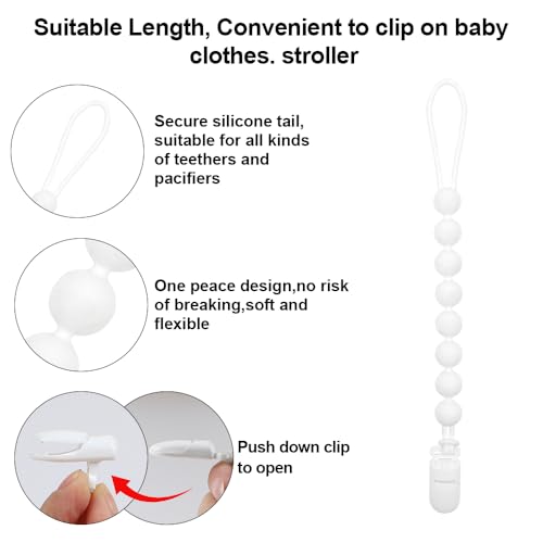 Image of Baby Food Grade Silicone Sport Ball Teether Toy with Pacifier Clip Holder,Teething Toys Gift Set for 3 Months+ Boys and Girls,Freezer Safe,BPA Free. (Soccer)