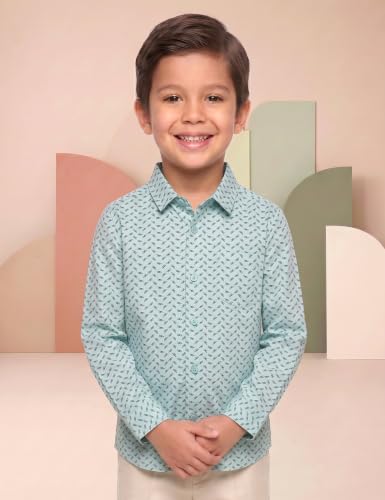 Image of Amazon Brand - Symbol Boys Regular Cotton All Over Printed Full Sleeve Shirt