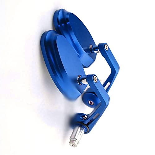 Espejos retrovisores convexos de cristal azul antideslumbrante para manillar de moto CNC 7/8"