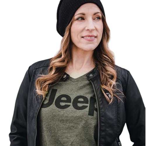 Jeep Ladies Text V-Neck Cotton T-Shirt for Womens | Stylish Girl T-Shirt - Image 3