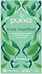 NEW Pukka Three Mint Organic Herbal Tea - 20 Count (Pack of 1), Peppermint, Spearmint & Field Mint Refresh, Naturally Caffeine-Free, Plant Based Biodegradable Tea Bags, Enjoy Hot or Iced
