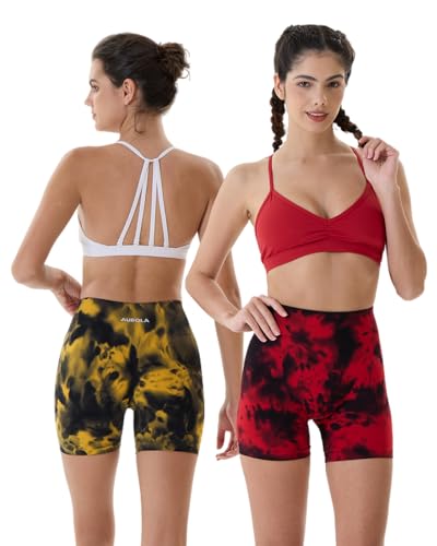 Image of AUROLA Dream Collection Women Workout Shorts High Waist Gym Shorts, Scrunch Butt Seamless Athletic Shorts