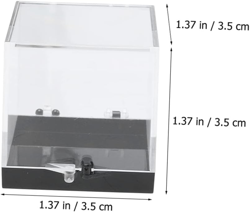 Cabilock 60 Pcs Mineral Standard Display Box Containers with Lids Jewelry Organizer Tray Clear Container Rock Collection Display Box Mini Square Cube Boxes Coin Specimen Organizing Box Gem