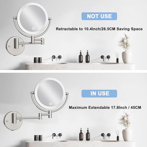 Espejo Maquillaje LED Recargable Pared 8 Pulgadas miniatura 6