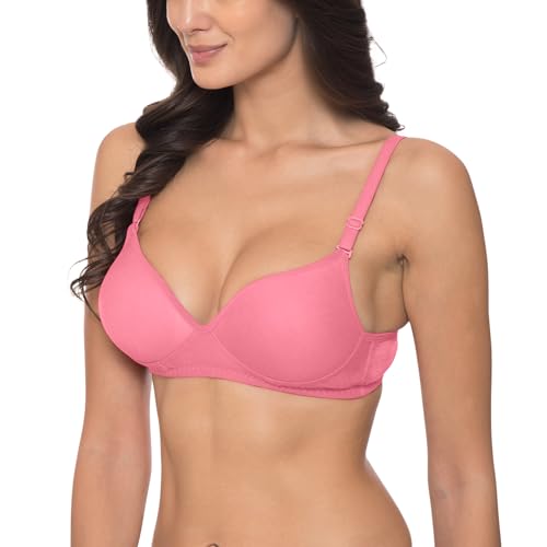 Image of Komli - Heavily Padded Push-Up Bra - Cotton Rich - Balconette - 3 /4th Coverage, Seamless, Wireless, Multiway Straps - T-Shirt Bra (Pack of 2)