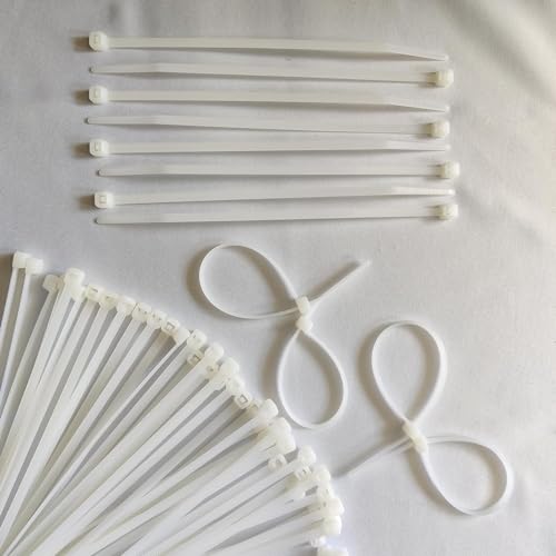 SHIVANSH TECHNOLOGY® Zip Ties 4"INCH Teeth Grip Nylon Self Locking Cable Ties (100 mm x 2.5 mm, Pack Of 100, White) (B0CJJ1YSFG) Amazon Price History, Amazon Price Tracker