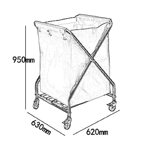 Panier à linge pliable grand bac à roulettes pour linge lourd - 2