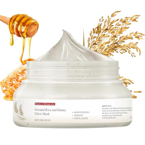 IREV Face Masks Skincare, Rice And Honey Glow Mask, Rice Masks For Face, Hydrating Face Masks For Women, Moisturizing Skincare, Gentle Clay Mask For Dry Sensitive Skin 150g
