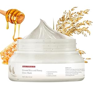 IREV Face Masks Skincare, Rice And Honey Glow Mask, Rice Masks For Face, Hydrating Face Masks For Women, Moisturizing Skincare, Gentle Clay Mask For Dry Sensitive Skin 150g