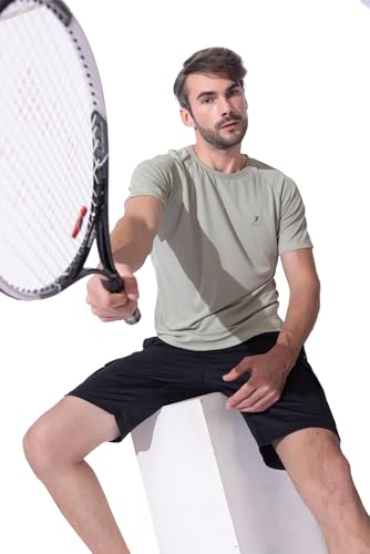 Image of Men's DRI FIT Sports Tshirt /SWEATPROOF /Anti Microbial /Extra Stretch /for Pickleball, Gym, Training, Badminton, Cricket, Tennis, Yoga, Golf (All Sports) All Colours & Sizes, Full & Half Sleeves