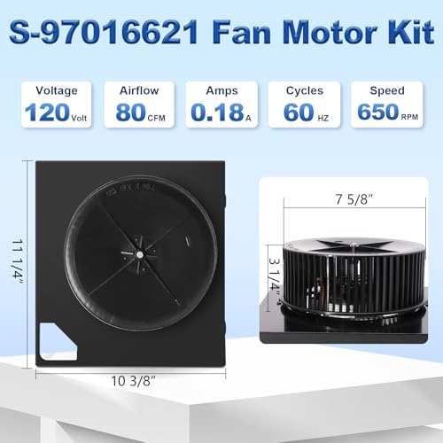 Ensamblaje de motor de ventilador S97016621 compatible con Broan Nutone QTR070, QTR070L, QTR080, QTR080F, QTR080L, QTRN080, reemplazo para extractor de baño de 80 CFM miniatura 2