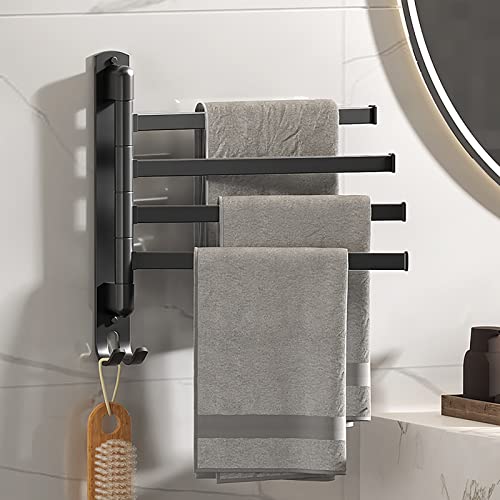 Porte-serviettes mural rotatif pour optimiser les petites salles de bain - 6