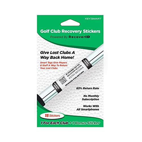 KeySmart RecoverID - Anonymous Lost and Found Tracker Sticker (15-Pack)