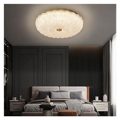 Lustre salon moderne doré : plafonnier LED en cristal design rond pour chambre