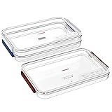 Oterri 3 PCS Clear Paper Storage Box, Plastic File Storage Boxes with Lids Stackable, Clear Paper Or