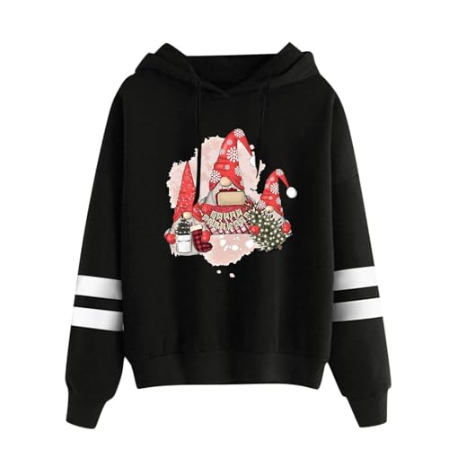Sweat à capuche de Noël femme cadeau idéal avec flocon de neige pour les vacances de fin d'année