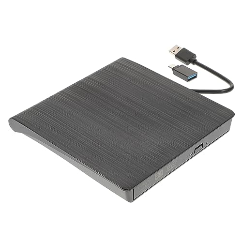 OSALADI External USB Cd DVD Rw Optical Drive Black Easy Use Recorder -up Tray Design for Convenient Disc Reading and Writing